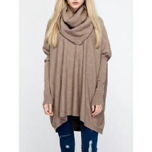 Nell Bang ONE SIZE  Gray Drapey Cowl Neck …